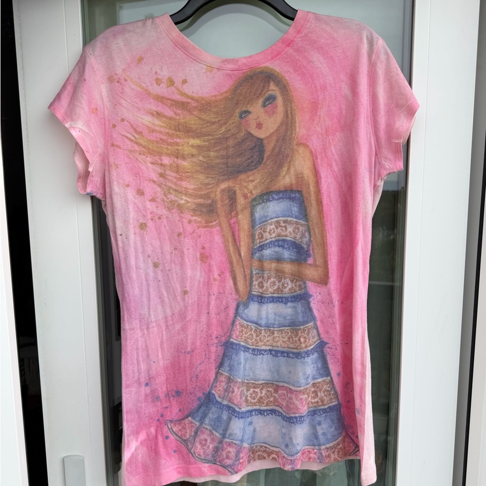 L.O.L. Vintage Pink Artistic Graphic Tee Bella Pilar 2007 Ted